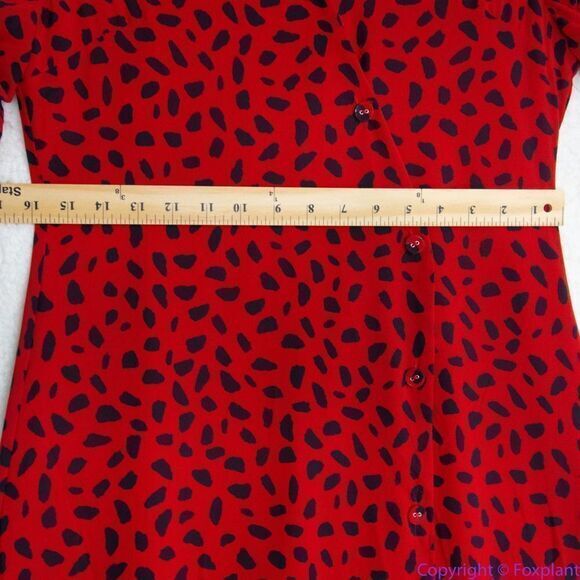 NEW En Saison ANIMAL PRINT OVERLAP midi DRESS, M - Picture 10 of 16